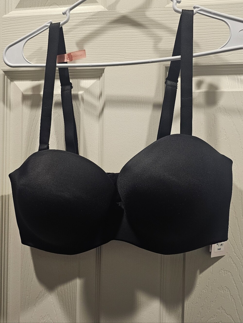 38DDD Black Seamless Bra - Multi Way Straps/Strapless